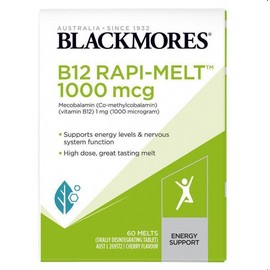 Blackmores B12 Rapi-Melt 1000mcg Cherry Flavour 60 Tablets