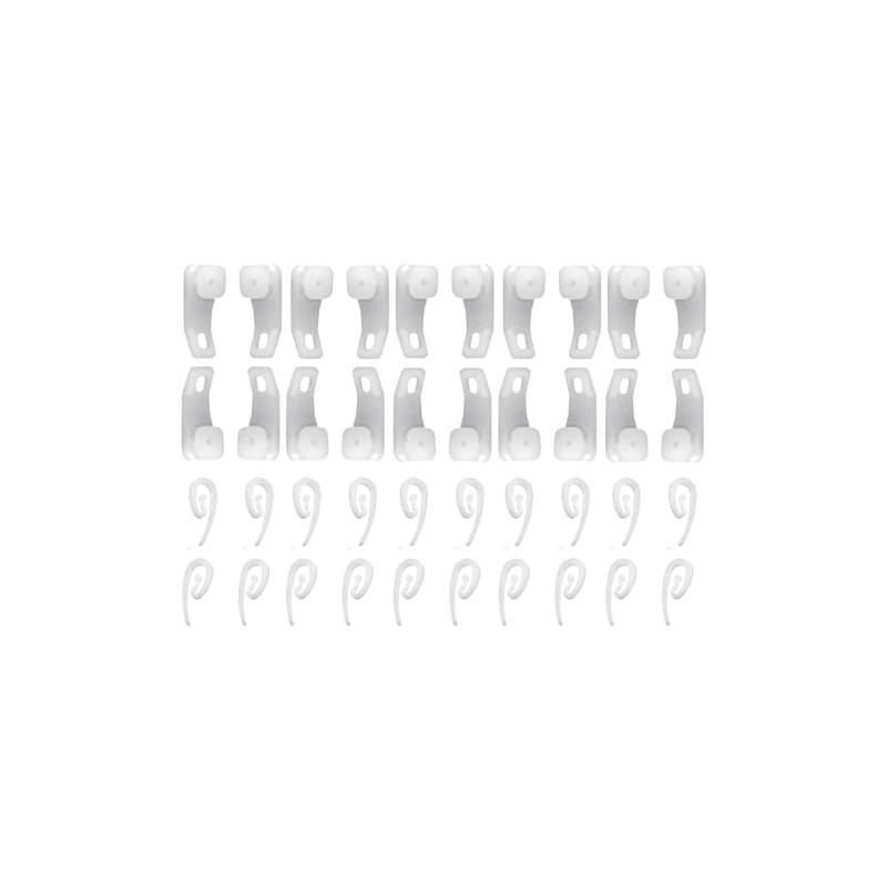 Curtain Track Glider Hooks White Plastic Integra with White plastic