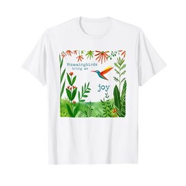 Hummingbirds Backyard Bird Watching With Flowers Birding T-Shirt