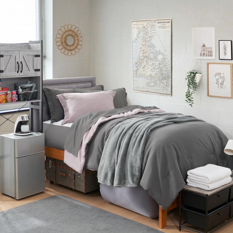 College Freshman Dorm Pack Plus - Twin XL Bedding Bundle