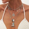 PLwelth Western Layered Charm Necklaces for Women Dainty Cowboy Boot