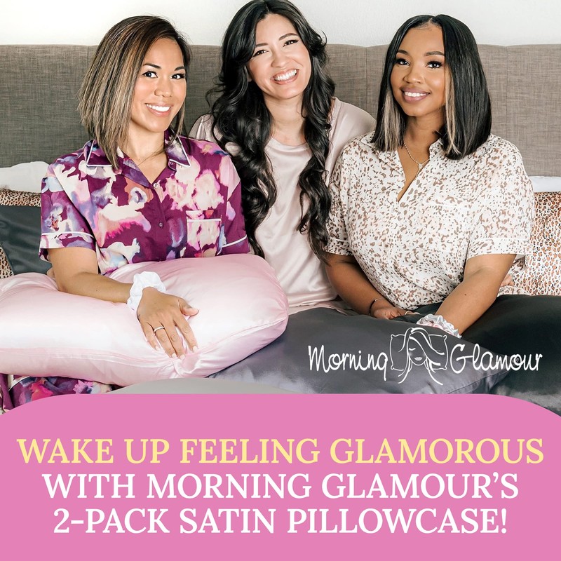 Morning Glamour 2-Pack Signature Box Pillowcases, Pink