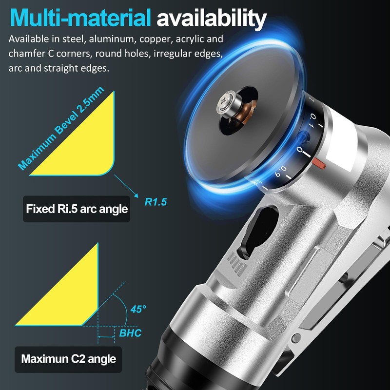 Abizarch Mini Pneumatic Chamfering Machine 30000 RPM Portable Air Beveling