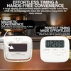 Digital Kitchen Timer Magnetic Backing Stand, Alarm LCD Timer for