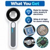 60X LED Magnifying Glass with UV Light, USB-C Rechargeable Handheld