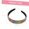 Gatuida 4pcs Wide Brimmed Rhinestone Hair Hoops for Women Non
