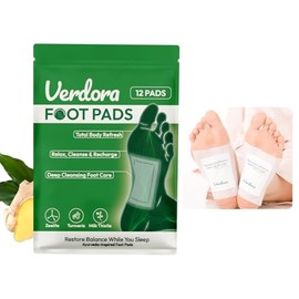 Verdora Parches para Pies Detox con Zeolita y Cúrcuma, 12 Unidades - Inspirado en Ayurveda con Cardo Mariano y Artemisa para Relajación Profunda y Bienestar Nocturno