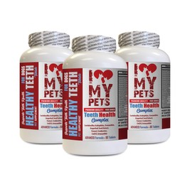 Bad Breath Treats for Dogs - Dog Teeth Health Complex - for Healthy Gums and Bad Breath - Dog Vitamin b12 - 180 Treats (3 Bottles)