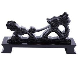 V geby Sword Stand, Sword Hanging, Dragon Wood, Carved Style, Sword Stand, Wakizashi Holder, Wooden, Japanese Sword, Imitation Sword, 1 Piece, 8.3 inches (21 cm)