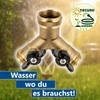 2-Way Splitter with Shut-Off Valves for Faucets and Valves