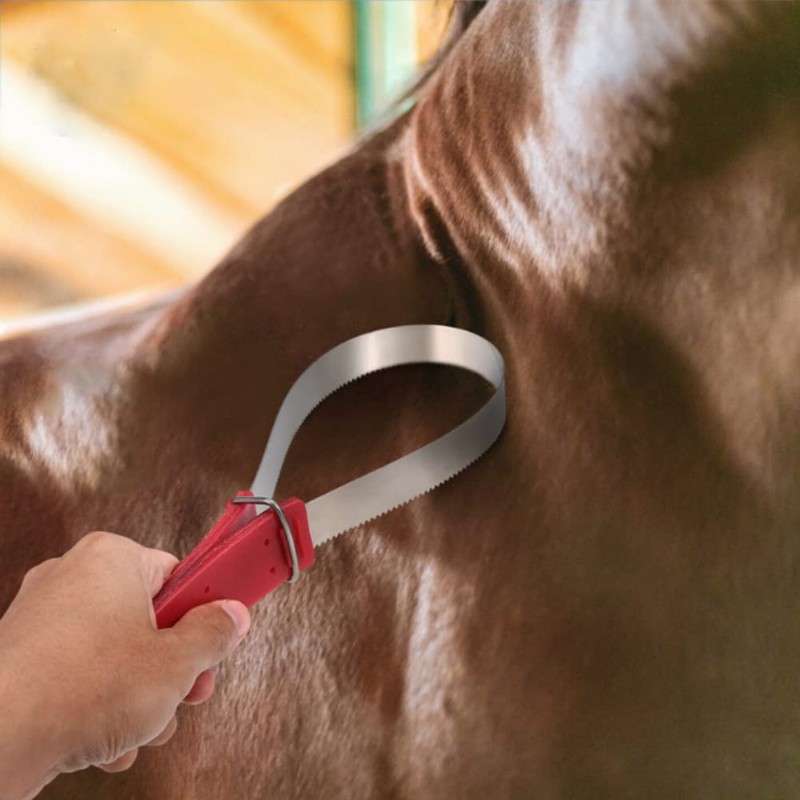 Horse Shedder Scraper Stainless Steel Horse Sweat Scraper Horse Grooming