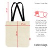 Hello-Bags Canvas Shopping Bag Exterior: 100% Cotton Includes Zip, Lining