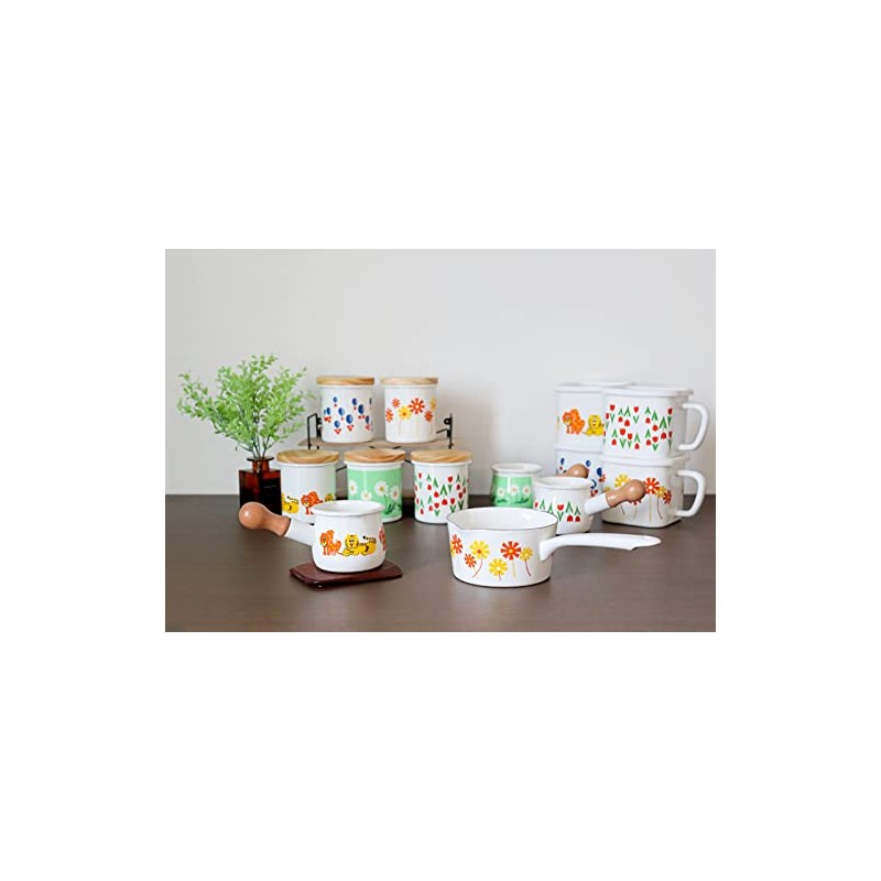Tamahashi ADR-34 Storage Container, Square Pot, Enamel, 55.1 fl oz