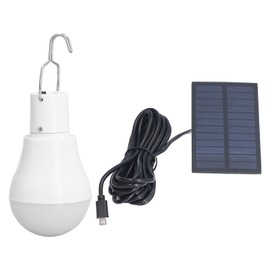 Solar Light Bulb Energy Saving White Light USB Solar LED Bulb Light for Outdoor Camping Emergency with Hook