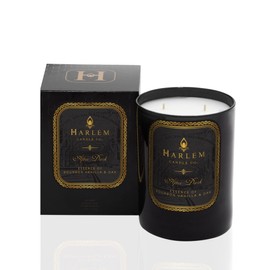 Harlem Candle Co. After Dark Luxury Candle, 11 oz Black Glass Jar, Double Wick, Soy Wax, Gift Box, Bergamot, Saffron, Papyrus, Oak and Sweet Heliotrope, 80 Hour Burn