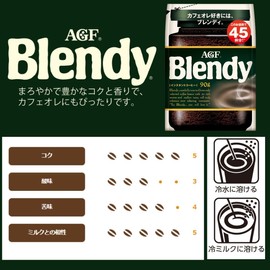 AGF Blendy Instant Coffee Bag, Drinking Comparison Set, 3.2 oz (90 g) x 3 Types, Refill Eco Pack, Water Soluble Coffee, Assorted Set, Assorted,