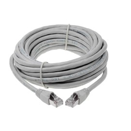 SF Cable 50ft Cat 6A Shielded (STP) Ethernet Network Cable, RJ45 Plugs, 26AWG Stranded Copper Wire, 500MHz - Gray