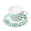 Gmundner Keramik Manufaktur 0100STES01SET Grüngeflammt Espresso for you Gourmet,