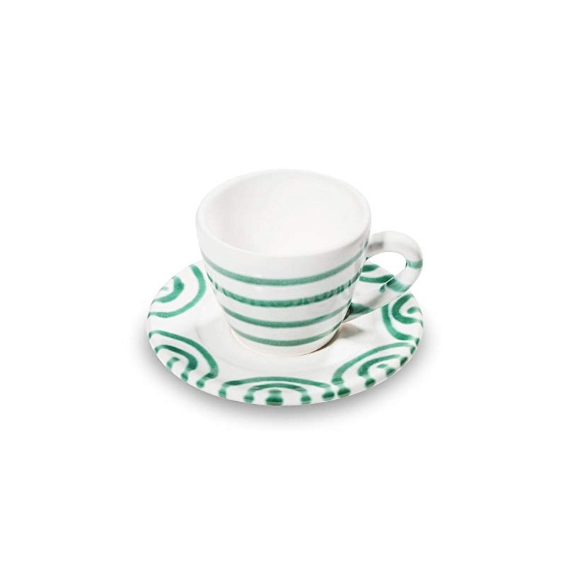 Gmundner Keramik Manufaktur 0100STES01SET Grüngeflammt Espresso for you Gourmet,