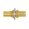 Joywayus 1/2'' Hose Barb Thru-Bulk Head Hex Union Brass Fitting