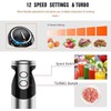 MegaWise Blender Handheld 12-Speed Stainless Steel Electric Hand Blender, 5