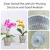Meshpot 5 inch Clear Plastic Orchid Pots with Holes and