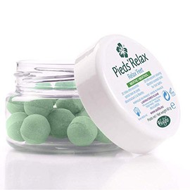 PiedsâRelax (Mint) - Foot Bath Treatment - 20 Effervescent Marbles with Calming and Refreshing Essential Oils - Origin: France