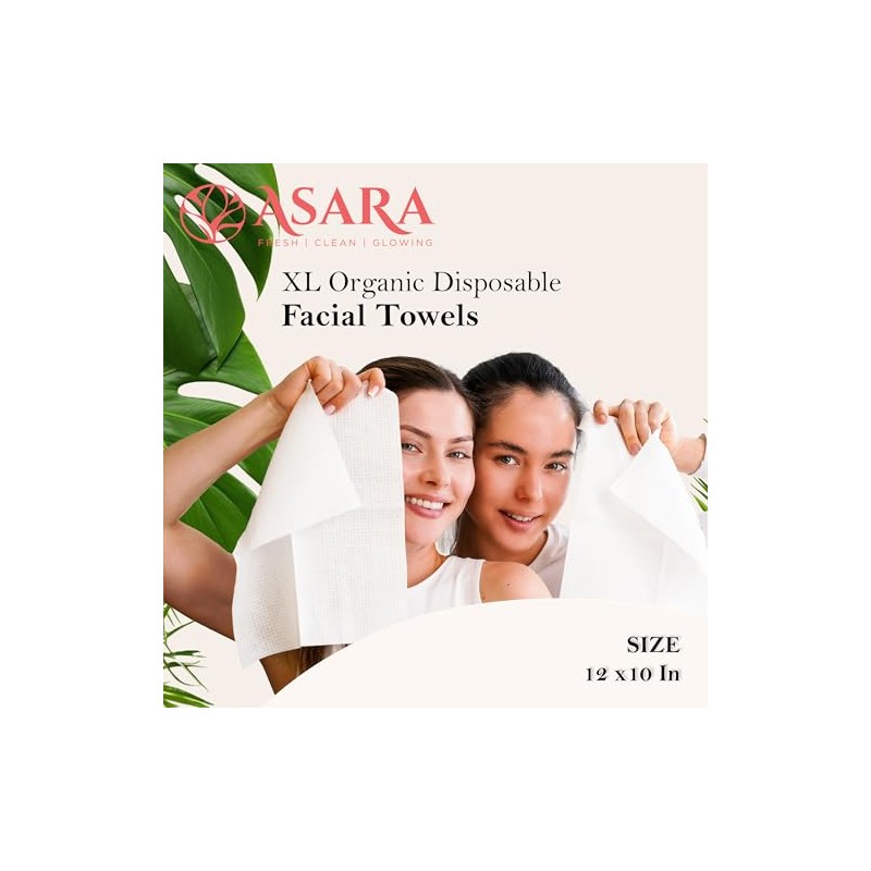 Asara XL Disposable Facial Wipes for Sensitive Skin