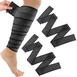 Pack of 2 Knee Support Sports Bandage Knee Support Weight Training Compressed Knee Support for Arm, Elbow, Calf, Hand, Ankle, Wrist, Knee (180 cm, 70 Inches)
