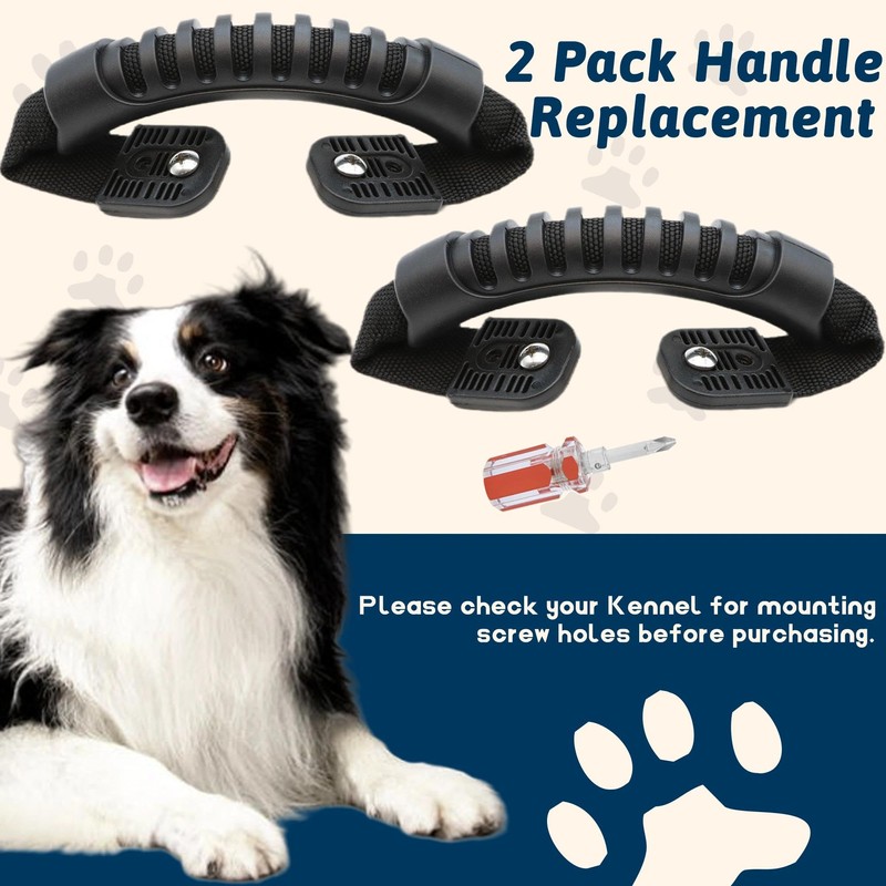 Terixe 2 Packs Handle Replacement for Kennel, Replace Worn or