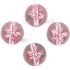 Kyozudou AAA Cherry Blossom Carved Crystal, Set of 4 (8mm)