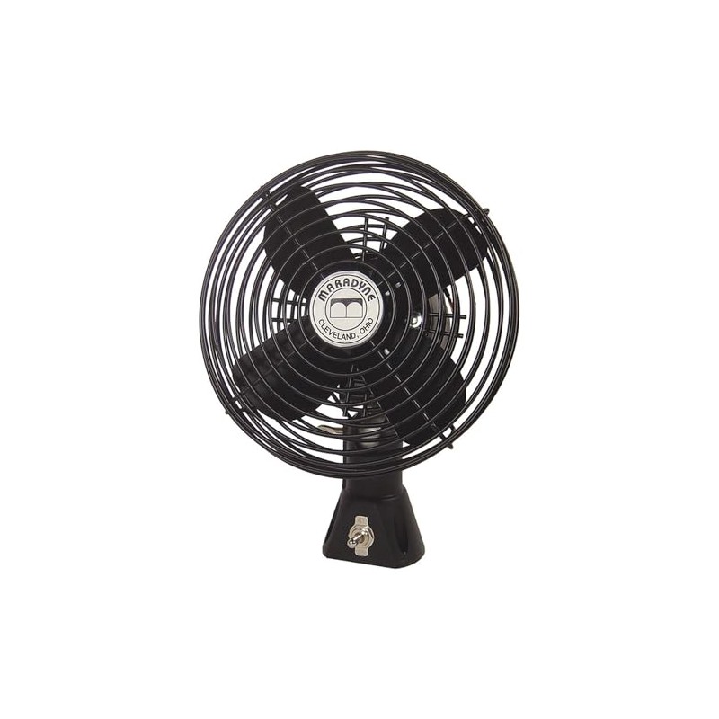 Maradyne Bolt-On Fan, 2.7A, Blk Painted Steel, 12VDC