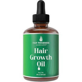 Organic Hair Growth Oils for Hair Thickening by Hair Thickness Maximizer. Best Treatment for Hair Loss, Thinning Hair. Infused with All Organic Black Castor Oil, jojoba, Argan Oil, And More