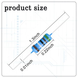 150pcs 10K ohm Resistor 1/4w (0.25 watt) Metal Film Fixed Resistors ±1% Tolerance,Multiple Values Optional