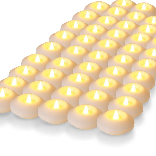 LARDUX Pack of 48 LED Floating Candles - 3 Inch