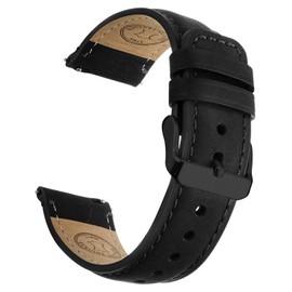 Wristitani Leather Bracelet 20 mm 22 mm, Genuine Leather Watch Strap for Men, Quick Release Vintage Bracelet, Suitable for Classic Quartz Mechanical Watches, Smartwatches, 22 mm