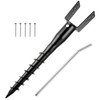 XYADX No Dig Ground Screw Anchor - Black U Shaped