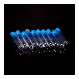 Geeyu ZHaonan- Small Test Tubes, 10pcs Chemistry Plastic Test Tubes, 12 * 75mm 5ML, Vials Seal Caps Pack Container, for Office School, Easy to use