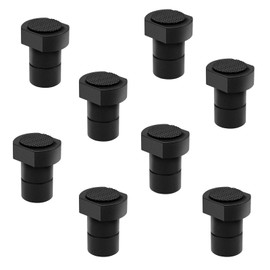 8 Pack Aluminum Alloy Bench Dog 3/4-Inch (19mm) Woodworking Table Stop with Non-Slip Pads Workbench Dogs Stops for MFT Tables & DIY Projects(Black)