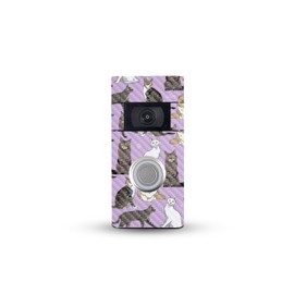 MightySkins Carbon Fiber Skin Compatible with Ring Video Doorbell (2nd Generation) - Cat Chaos | Protective, Durable Textured Carbon Fiber Finish | Easy to Apply, Remove, and Change Style