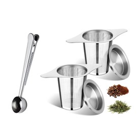 3 Piezas Infusor De Té, Infusor De Té Con Dos Asas, Infusionador De Té Para Uso Diario, Ideal Para Oficina Y Viajes, Infusor De Acero Inoxidable Con C