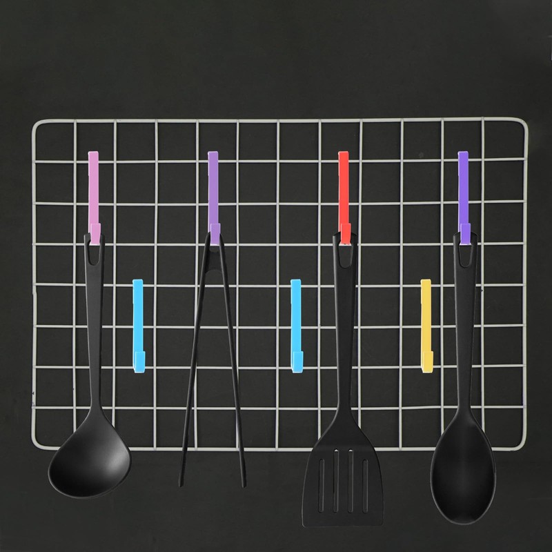 sourcing map 10 Grid Wall Hooks, 2.8 Inch Grid Wall