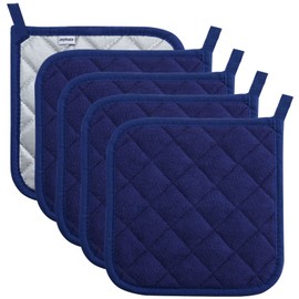 Pot Holders Clearance for Kitchen Heat Resistant Potholder, Hot Pads, Trivet for Cooking and Baking (5, Dark Blue)