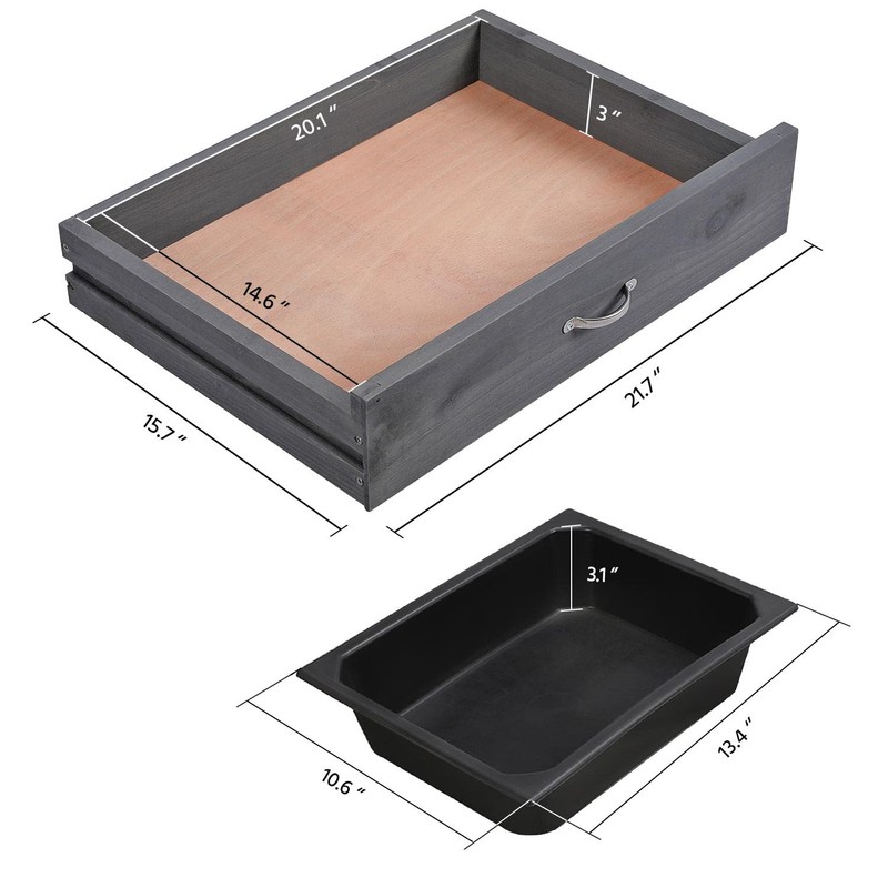 Yaheetech Outdoor Potting Bench Table Potters Benches Garden Workstation for