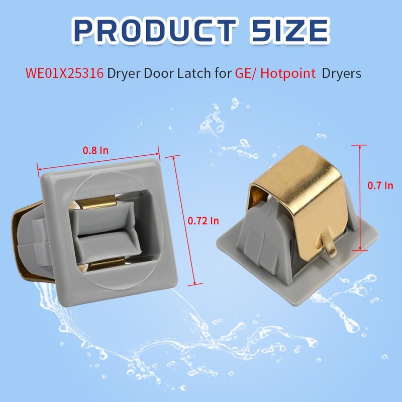 [Upgraded] WE01X25316 Dryer Door Latch fit for GE/Hotpoint Dryers, Replace
