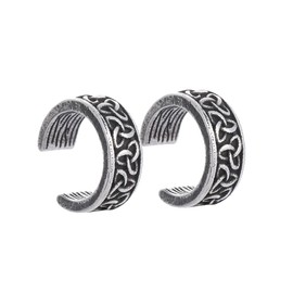 Celtic Knot Ear Cuff Earrings, Trinity Knot Clip on Earrings, Stainless Steel Witches Knot Non Piercing Earrings for Women Men, Medium size, Stainless Steel, No Gemstone