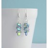 Mermaid Tail Dangle Earrings (Blue/Silver, sterling-silver)