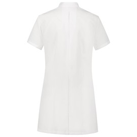 B-well Marcella Tunic Women's Care Tunic Women's Spa Beautician Clothing with Buttons and Zip for Beautician, Hairdresser, Masseuse, Physiotherapist, Spa, White
