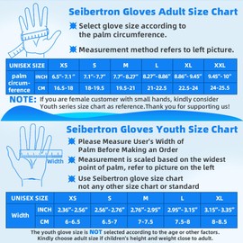 Seibertron S.P.S.G-3 Unisex Half Finger UPF100+ Sun/UV Protection Breathable Cycling Glove fit for Biking MTB DH Road Bicycle, Shock-Absorbing Gel Pad, Anti-Slip Print Gloves Blue XL