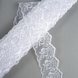 30 Yard Embroidered Lace Border, Lace Trim, Fabric Lace Ribbon, Gift Ribbon, Lace Ribbon, Sold by the Metre, Lace Trim for DIY Crafts, Sewing, Christmas, Wedding, Party, Decoration, Flowers, Gift